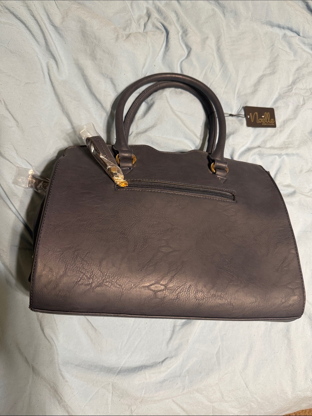 Noelle Women's navy blue Structured Top-Handle Satchel